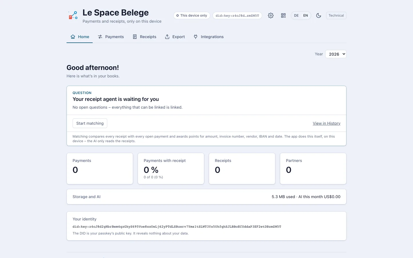 Le Space Belege screenshot